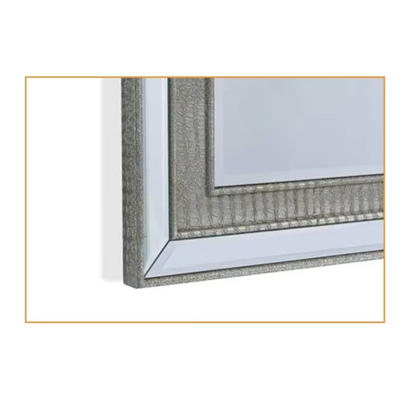 OEM ODM Modern Hotel Home Bathroom decoration Wood Frame make up Gold Mirror